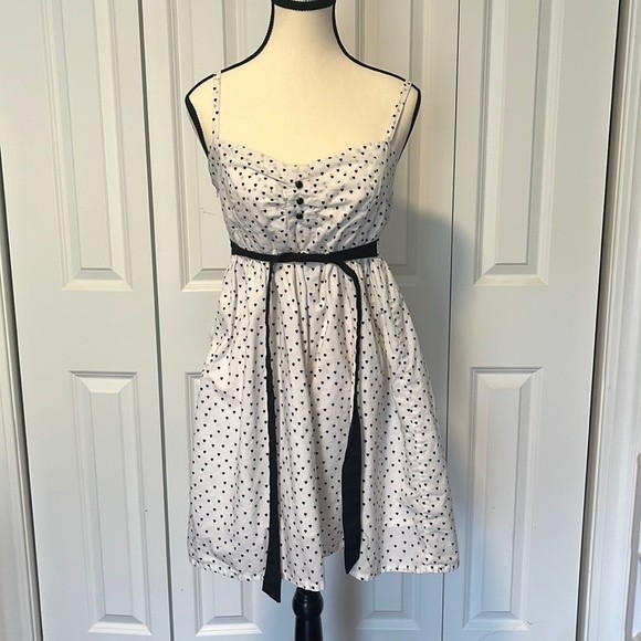 One of a kind babydoll polka dot dress XS or 0, 2,New without tags